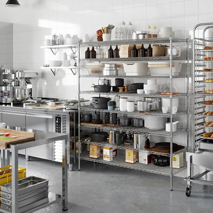21" Deep x 60" Wide x 74" Height Wire Shelving Kit | 8-Tier | NSF Commercial - Image 2