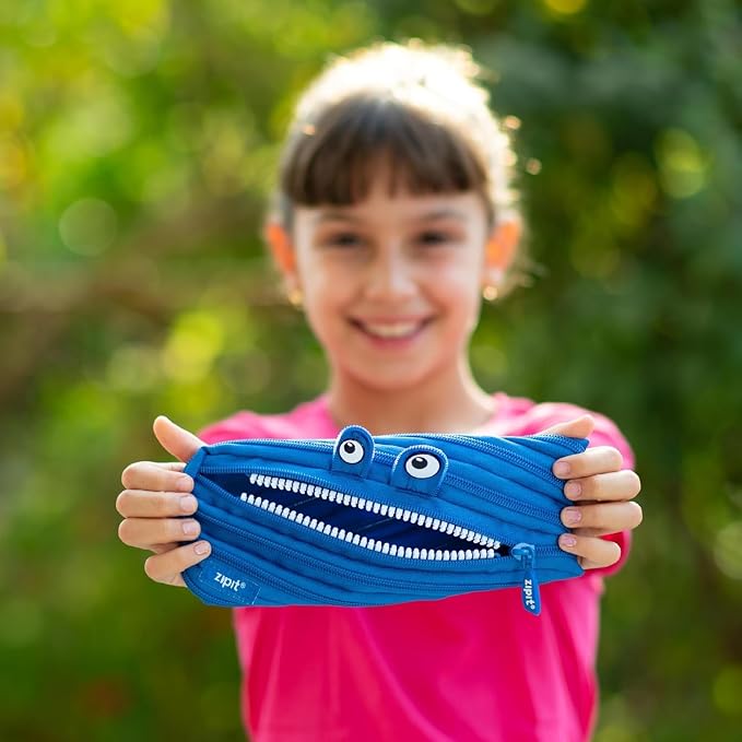 ZIPIT Monster Pencil Case for Kids, Cute Zipper Pouch for Boys Girls and Teens - Image 5