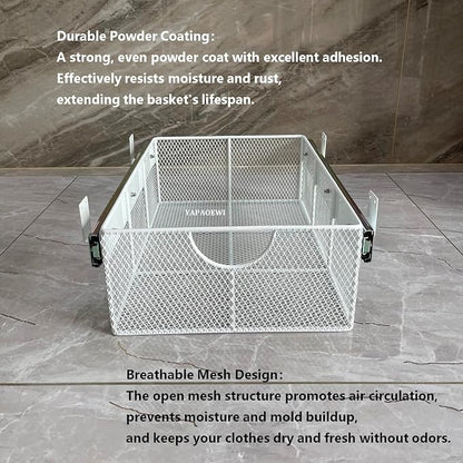 Pull Out Closet Drawer for Clothes | Sliding Wire Basket for Wardrobe Cabinets - Image 4