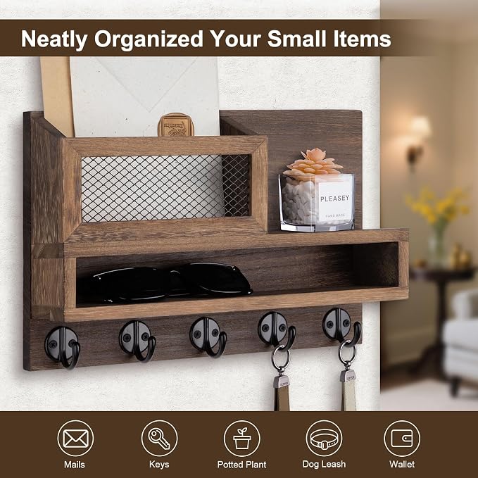 Key Holder for Wall, Mail Organizer Wall Mount - Image 7
