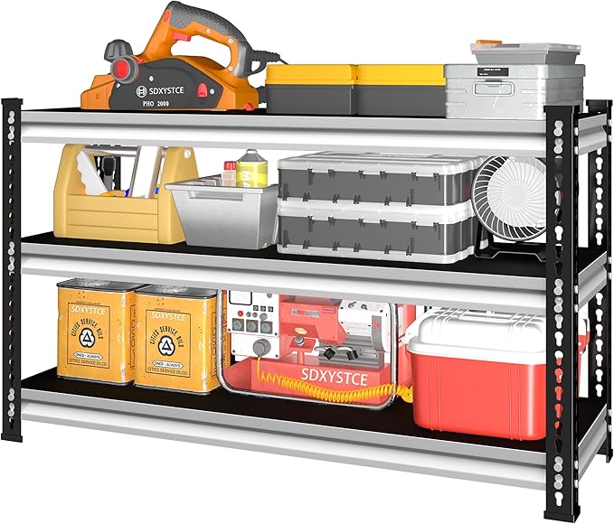 48" W Garage Shelving Heavy Duty, 1500LBS Loads Adjustable Garage Storage by SDXYSTCE