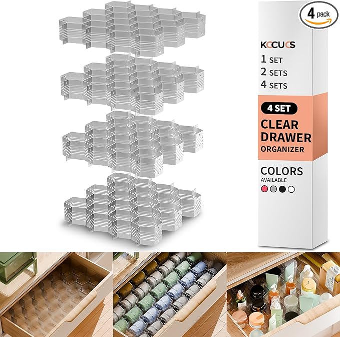 Honeycomb Separator Adjustable Drawer Organizer Divider by Kocuos+