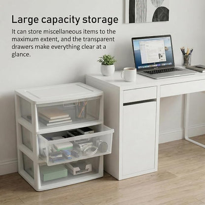 Wide 3-Drawer Storage Organizer Tower - Image 7