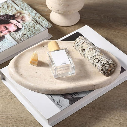 Koville Luxurious Natural Marble Vanity Tray, Cloud Shape Serving Stone Key Tray - Image 5