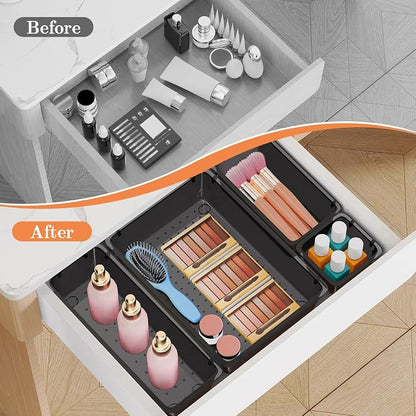 25 PCS Plastic Drawer Organizer Set, 4-Size Versatile Organizer Trays & storage - Image 4