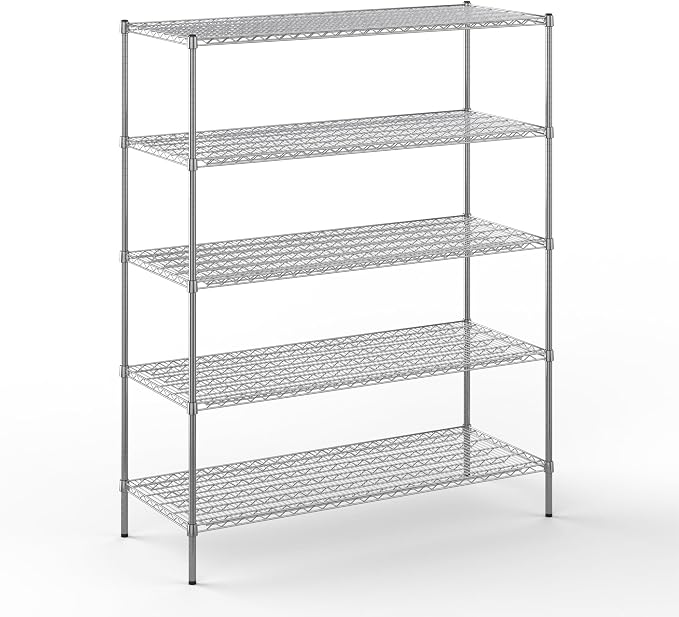 24" Deep x 60" Wide x 74" Height Wire Shelving Kit | 5-Tier | NSF Commercial by Regal+Altair