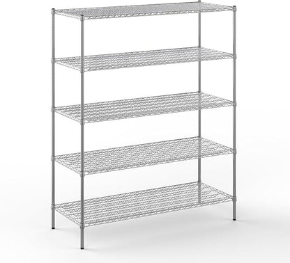 24" Deep x 60" Wide x 74" Height Wire Shelving Kit | 5-Tier | NSF Commercial by Regal+Altair