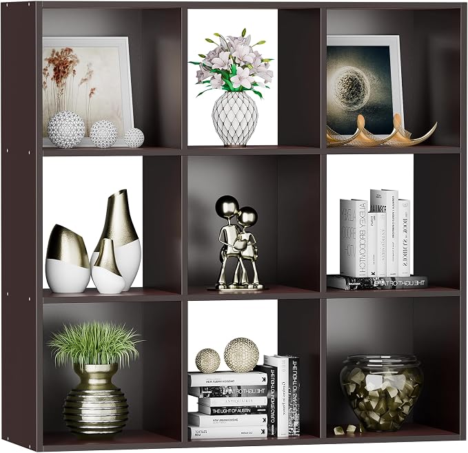ZenStyle 9 Cube Storage Shelf Organizer, Wooden Bookshelf System Display Cube by ZenStyle