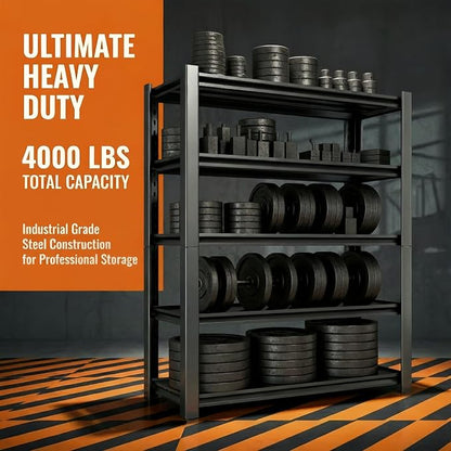 4000 LBS Heavy Duty Garage Shelving, Adjustable Boltless Steel Storage Rack - Image 3