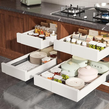 2 Pack Pull Out Cabinet Organizer Expandable Width and Depth, Slide Out Drawers - Image 6