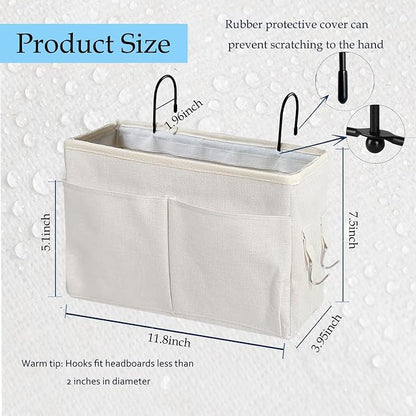 Bedside Caddy Organizer & Bedside Storage Basket Multi-Function Organizer - Image 3