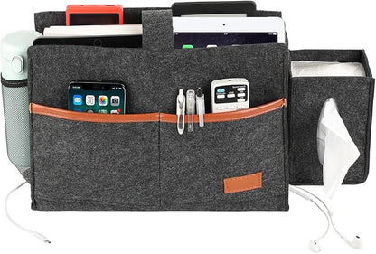 Surblue Bedside Caddy Felt Storage Organizer Hanging Bag - Image 2