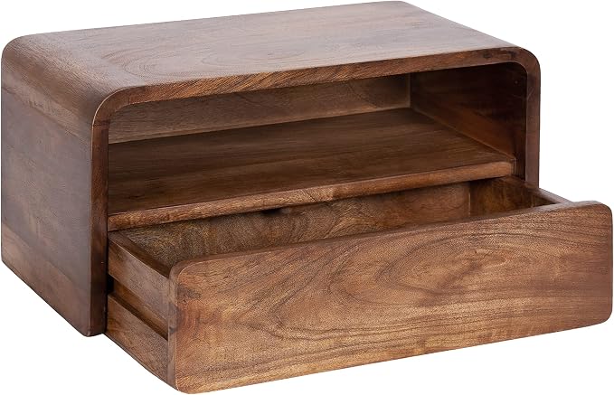 Kate and Laurel Kato Modern Wood Floating Side Table - Image 9