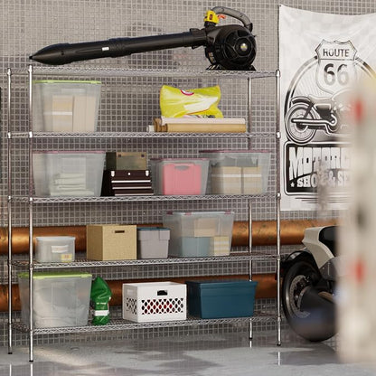 18" Deep x 72" Wide x 74" Height Wire Shelving Kit | 5-Tier | NSF Commercial - Image 5