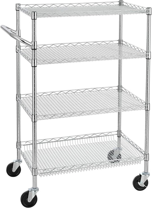 Finnhomy 4 Tier Heavy Duty Commercial Grade Rolling Cart by Finnhomy