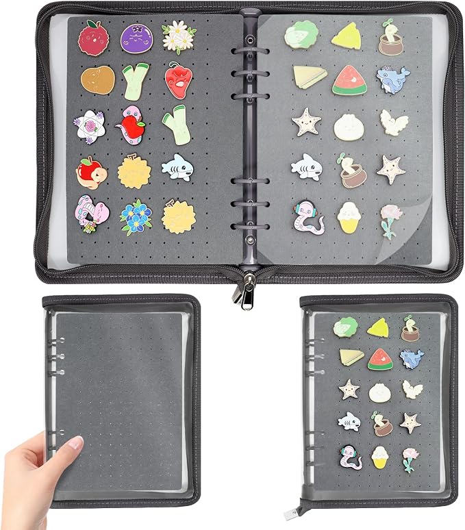 Enamel Pin Display Book Pin Collection Binder Holder Trading Book by LIQALU