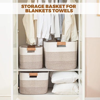 danpinera Blanket Basket, 72L Woven Storage basket - Image 9
