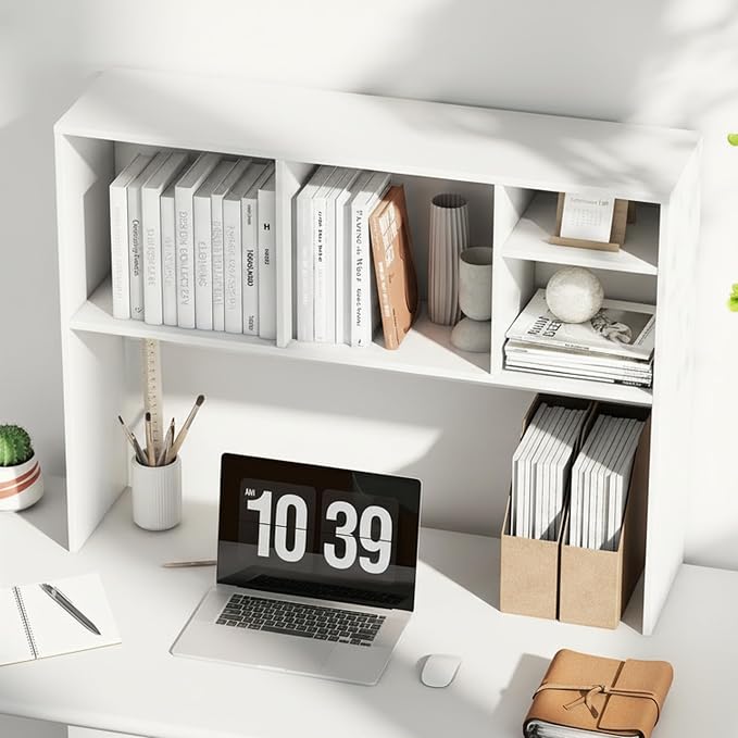 Tangkula Desktop Bookshelf, Countertop Storage Hutch - Image 2