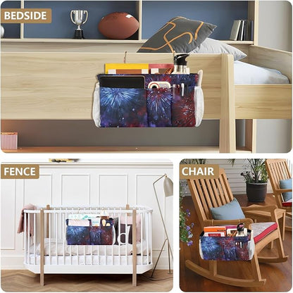 American Tie Dye Stars and Fireworks Bedside Caddy - Image 8