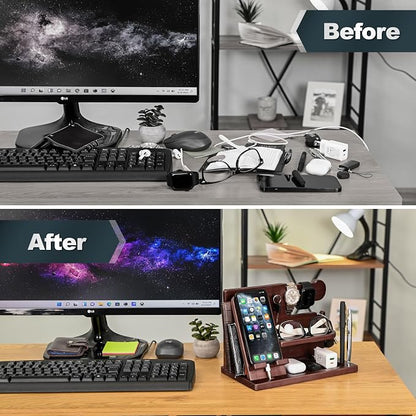 TESLYAR Wood Phone Docking Station - Image 2