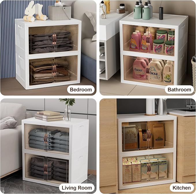 JOYMOOP Foldable Storage Cabinet Top Cover, Fits XL Storage Boxes, Dustproof - Image 5