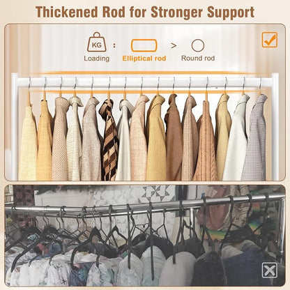 EAGMAK Heavy Duty Clothes Rack Load 420 LBS, 47.2" Long Rolling Garment Rack - Image 4