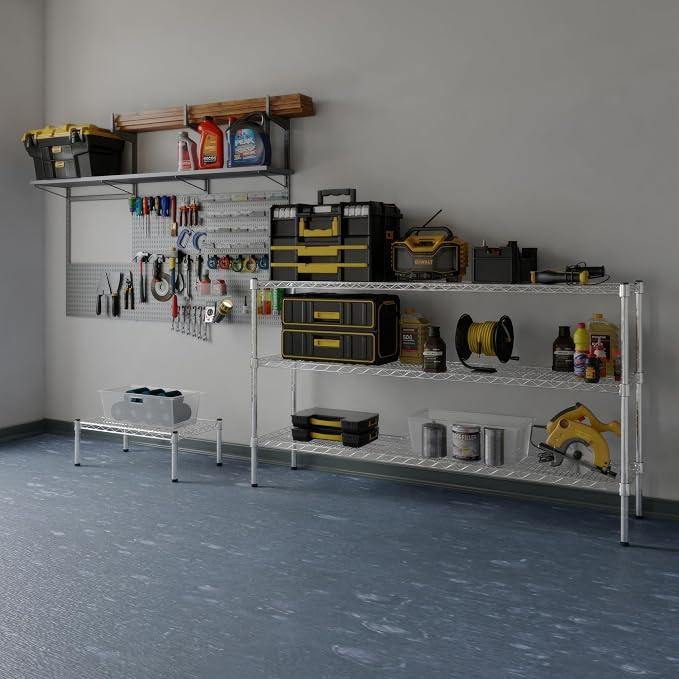 14" Deep x 60" Wide x 34" Height Wire Shelving Kit | 3-Tier | NSF Commercial - Image 5