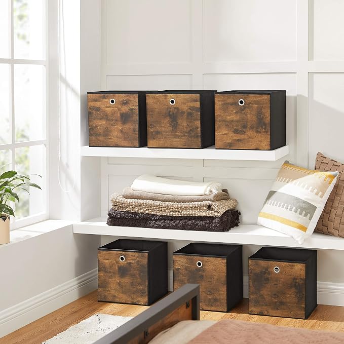 SONGMICS Storage Cubes, Foldable Fabric Storage Bins, 11.8 x 11.8 x 11.8 Inches - Image 7