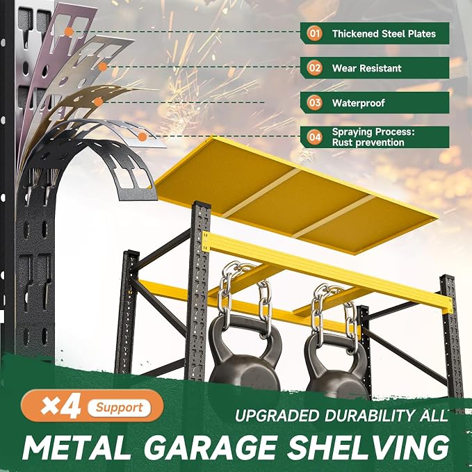 Letaya 3000LBS Heavy Duty Storage Shelves, 4 Tier Large Tall Industrial Shelving - Image 7