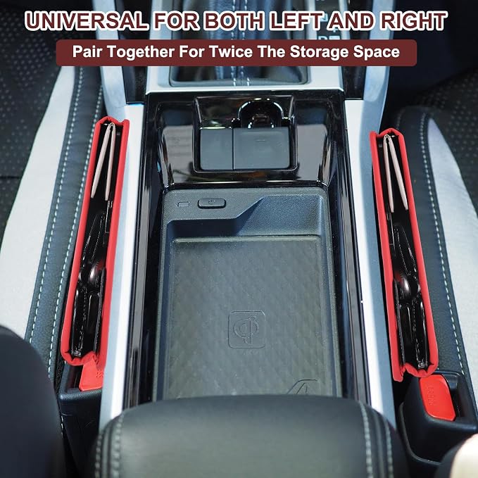 HARFINGTON Car Seat Gap Filler Organizer 11.5 x 8 x 2.1 Inch Leather Universal - Image 4