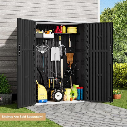KINYING Outdoor Vertical Storage Shed, 57 Cu.ft Outdoor Storage Cabinet - Image 5