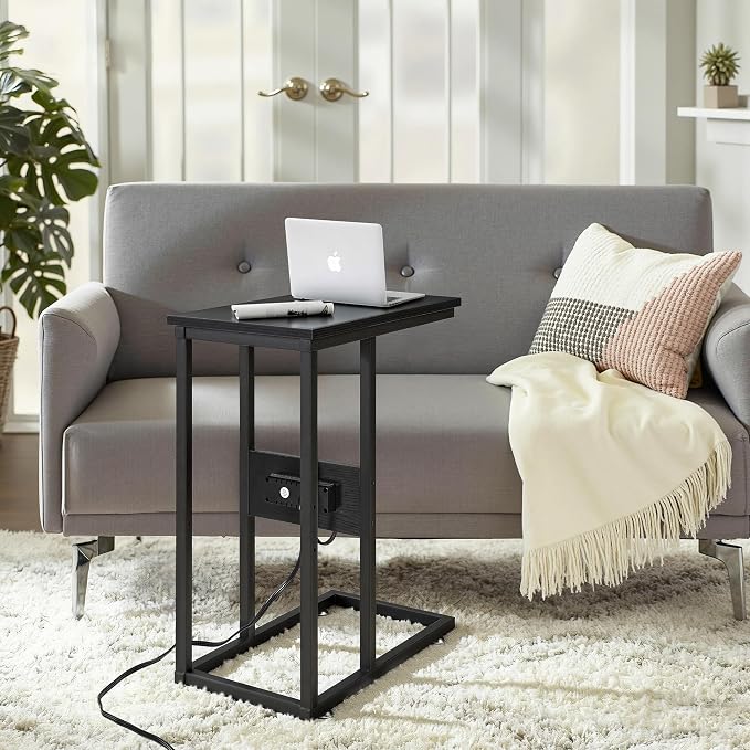 VECELO C Shaped End Side Table - Image 2