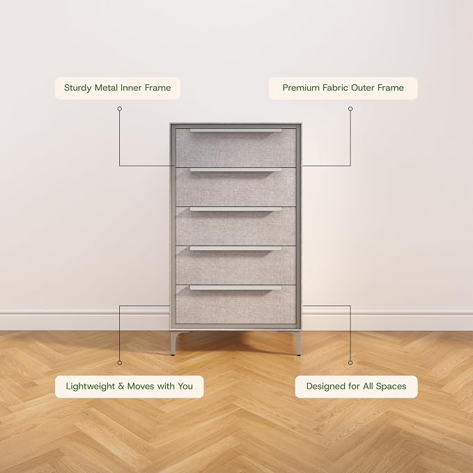 tinge Naima Premium Fabric Dresser - Image 6