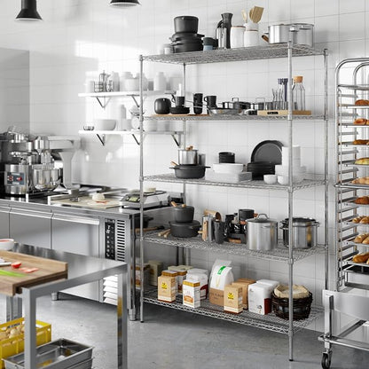 24" Deep x 54" Wide x 86" Height Wire Shelving Kit | 5-Tier | NSF Commercial - Image 7