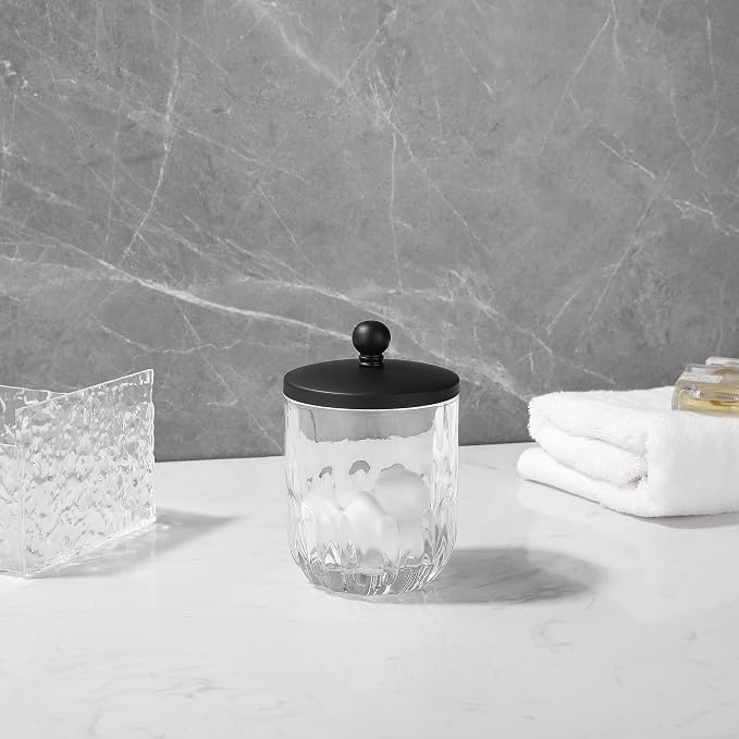 Glass Jar with Metal Lid for Bathroom Organization, Q Tips, and Small - Image 8