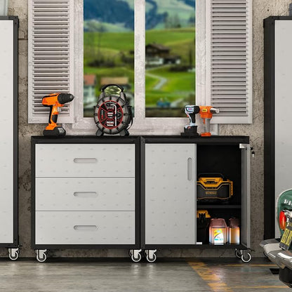 Metal Tool Cabinet, Garage Storage Cabinet System, Wall Cabinet & Locking - Image 2
