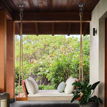 SELEWARE Heavy Duty Black Swing Hangers 2400LB Capacity Porch Swing Hanger | - Image 4