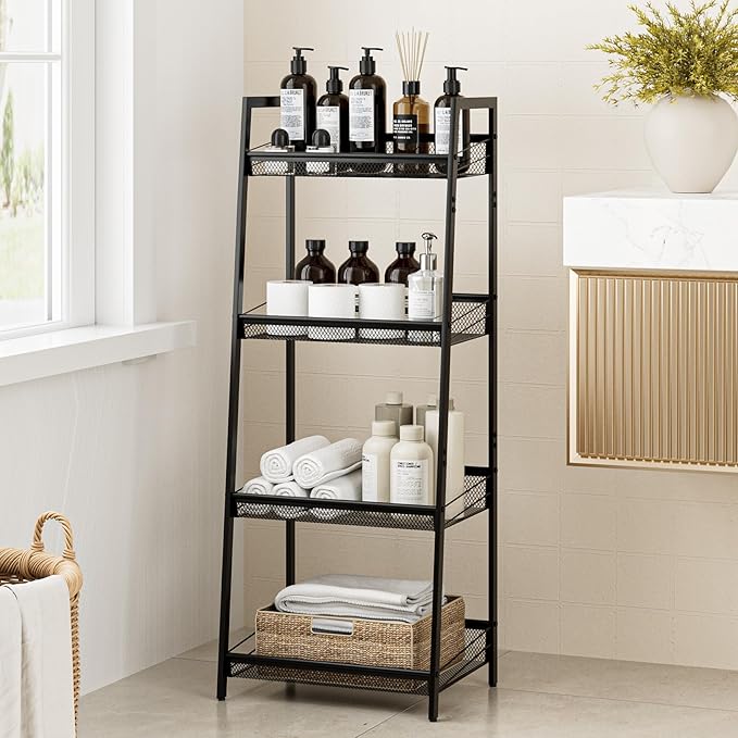 Masupu 4 Tier Bathroom Shelf, Bathroom Organizer and Storage by Masupu