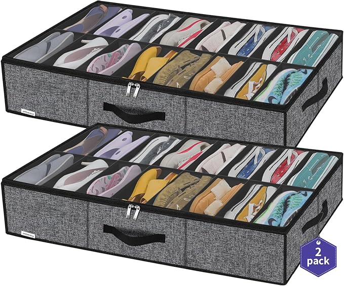 Onlyeasy Sturdy Under Bed Shoe Storage Organizer by Onlyeasy