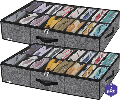 Onlyeasy Sturdy Under Bed Shoe Storage Organizer by Onlyeasy