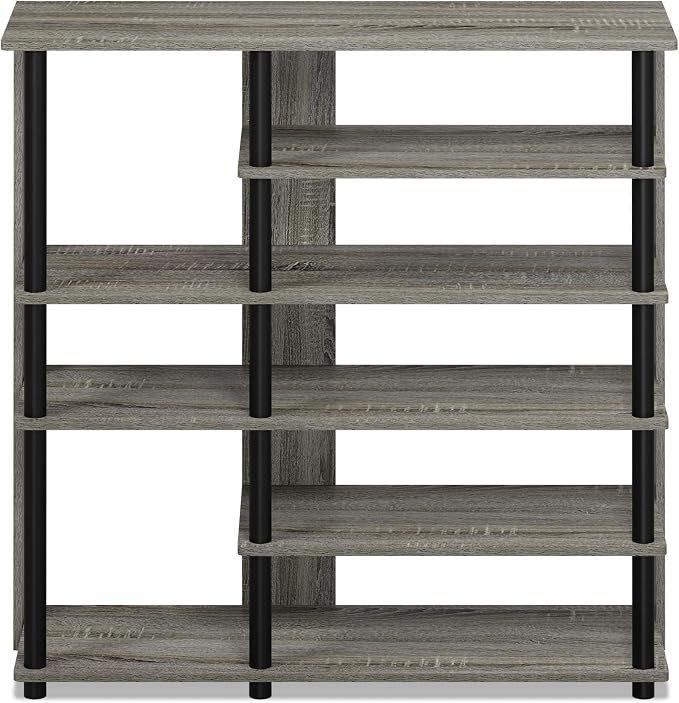 Furinno Turn-N-Tube Multi Storage Shoe Rack, 35.2"W 6-Tier, French Oak - Image 6