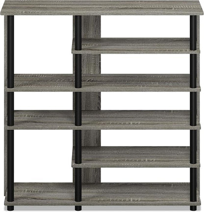 Furinno Turn-N-Tube Multi Storage Shoe Rack, 35.2"W 6-Tier, French Oak - Image 6