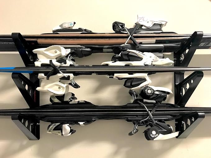 StoreYourBoard Ski Wall Rack – Horizontal Ski Rack Wall Mount, Holds 3 Pairs of - Image 5