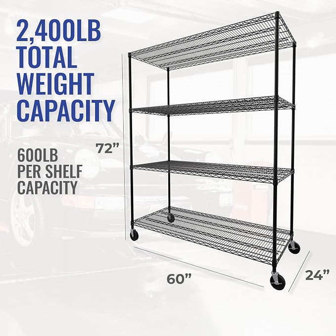 SafeRacks - NSF Certified Storage Shelves, Heavy Duty Steel Wire Unit - Image 2