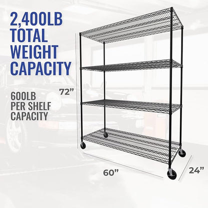 SafeRacks - NSF Certified Storage Shelves, Heavy Duty Steel Wire Unit - Image 2