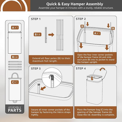 Sorbus Laundry Hamper with Lid - Image 6