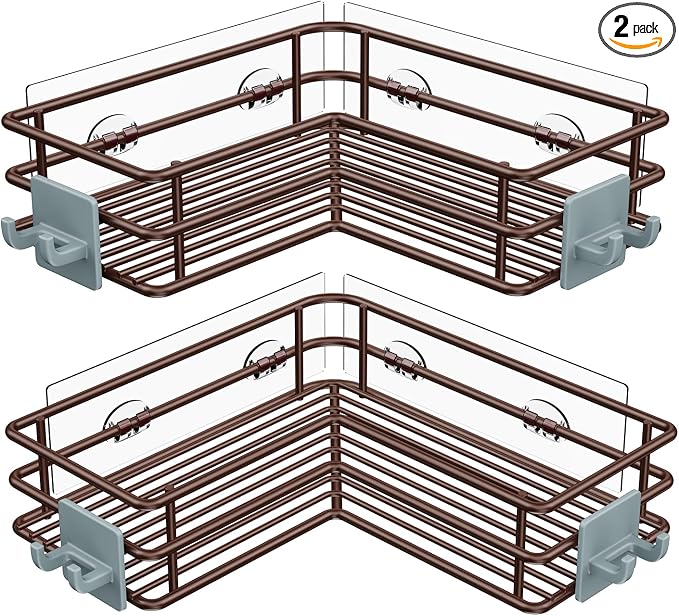 Nieifi Adhesive Corner Shower Caddy Shelf Basket Rack by Nieifi