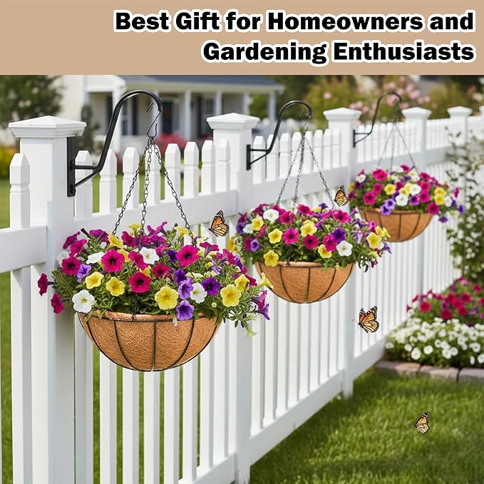 4 Pack 12 inch Hanging Baskets Planter - Image 3