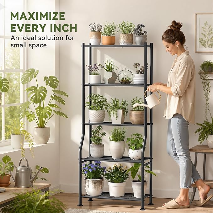 Livilord 5-Tier Plant Stand Indoor Outdoor, Waterproof Corner Garden Rack - Image 2