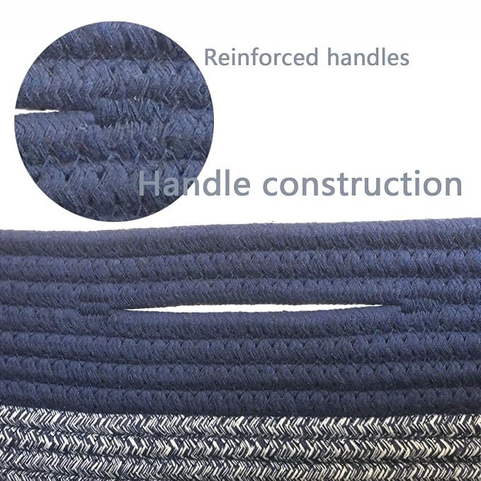 COMFY-HOMI Rectangular Cotton Rope Basket - Image 6
